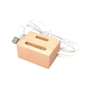 Fa talpas fehér LED Achát lap tartó lámpa 6x4,5 cm USB csatlakozással, Kellékek & szerszámok, Ásvány alapanyag, Ásvány lámpa, , MESKA