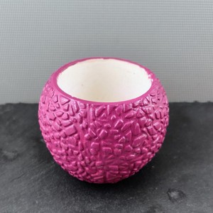 Rusztikus mintás  kaspó - mályva, , , MESKA