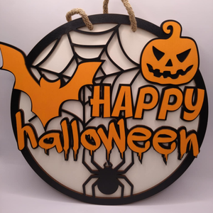 Halloween ajtódísz 25 cm - többrétegű - otthon & életmód - dekoráció - halloween - halloweeni ajtódíszek és ablakdíszek - Meska.hu