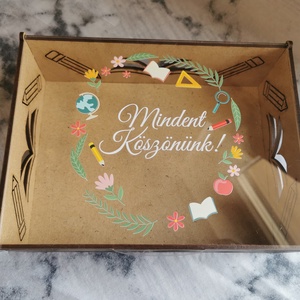 Mindent Köszönünk! - Nyomtatott akril fedeles ajándékátadó doboz - esküvő - emlék & ajándék - doboz - Meska.hu
