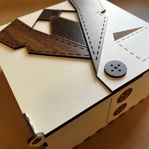 Nyakkendő mintás ajándék doboz  - esküvő - emlék & ajándék - doboz - Meska.hu