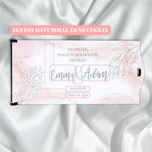 Exkluzív esküvői pénzátadó doboz - UV nyomott, egyedi nevekkel, mintával - esküvő - emlék & ajándék - nászajándék - esküvői pénzátadó doboz - Meska.hu