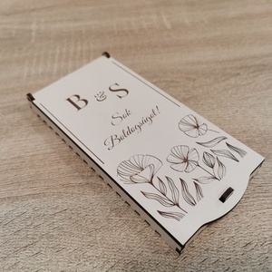 Sok Boldogságot esküvői pénzátadó doboz  egyedi monogrammal - esküvő - emlék & ajándék - nászajándék - esküvői pénzátadó doboz - Meska.hu