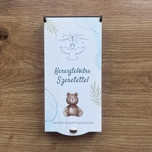 Keresztelős / Babavárós UV-nyomott pénzátadó doboz, Otthon & Életmód, Papír, írószer, Ajándékozás kellékei, Pénzátadó doboz, Famegmunkálás, Festészet, MESKA
