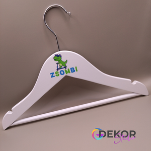 Egyedi gyerekvállfa - fehér, 33 cm, Ruha & Divat, Babaruha & Gyerekruha, Babafotózási ruha és kellék, Festészet, MESKA