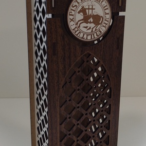 Boros doboz, bortartó - lézervágott, gravírozott boros doboz egyedi mintával - otthon & életmód - konyhafelszerelés, tálalás - italos kellékek - boros díszdoboz - Meska.hu