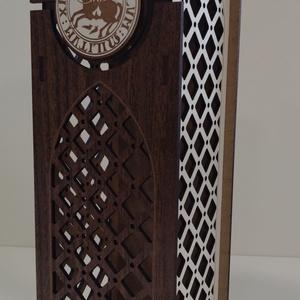 Boros doboz, bortartó - lézervágott, gravírozott boros doboz egyedi mintával - otthon & életmód - konyhafelszerelés, tálalás - italos kellékek - boros díszdoboz - Meska.hu