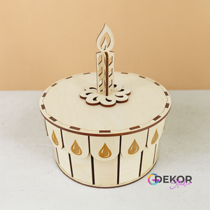 Öröktorta - lézervágott, torta formájú ajándékdoboz, Otthon & Életmód, Papír, írószer, Ajándékozás kellékei, Ajándékkísérő, Famegmunkálás, Gravírozás, pirográfia, MESKA