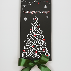 Minimalista karácsonyfa mintás, UV nyomott pénzátadó doboz - karácsony - karácsonyi ajándékozás - karácsonyi ajándékcsomagolás - Meska.hu