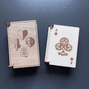 Kártyapakli tartó doboz - francia kártya, Táska & Tok, Pénztárca & Más tok, Kártyatartó & Irattartó, Famegmunkálás, Gravírozás, pirográfia, MESKA