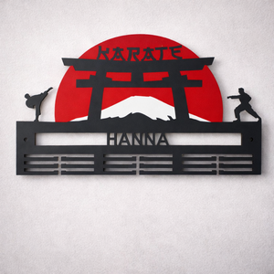 Éremtartó egyedi névvel karatés érmekhez - otthon & életmód - dekoráció - fali és függő dekoráció - éremtartó - Meska.hu