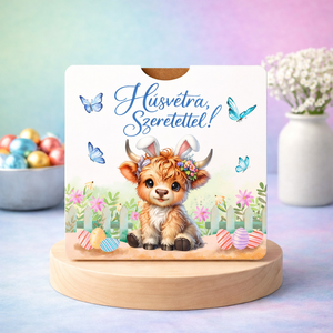 Egyszerű, zsebes húsvéti Locsipénz átadó - Boci, Ünnepi díszek, dekorációk, Húsvéti díszek és dekorációk, Húsvéti pénzátadó, Famegmunkálás, MESKA