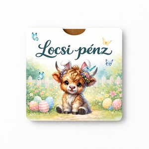 Egyszerű, zsebes húsvéti Locsipénz átadó - Boci - ünnepi díszek, dekorációk - húsvéti díszek és dekorációk - húsvéti pénzátadó - Meska.hu