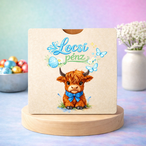 Egyszerű, zsebes húsvéti Locsipénz átadó - Boci, Ünnepi díszek, dekorációk, Húsvéti díszek és dekorációk, Húsvéti pénzátadó, Famegmunkálás, MESKA