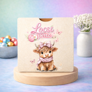 Egyszerű, zsebes húsvéti Locsipénz átadó - Boci, Ünnepi díszek, dekorációk, Húsvéti díszek és dekorációk, Húsvéti pénzátadó, Famegmunkálás, MESKA