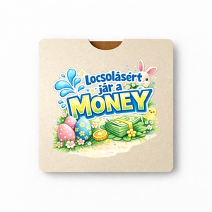 Egyszerű, zsebes húsvéti Locsipénz átadó - Money - ünnepi díszek, dekorációk - húsvéti díszek és dekorációk - húsvéti pénzátadó - Meska.hu