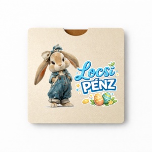 Egyszerű, zsebes húsvéti Locsipénz átadó - Nyuszi - ünnepi díszek, dekorációk - húsvéti díszek és dekorációk - húsvéti pénzátadó - Meska.hu