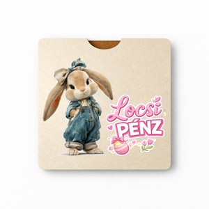 Egyszerű, zsebes húsvéti Locsipénz átadó - Nyuszi - ünnepi díszek, dekorációk - húsvéti díszek és dekorációk - húsvéti pénzátadó - Meska.hu