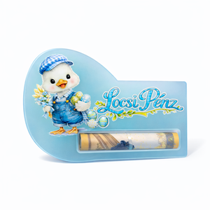 Húsvéti Locsipénz átadó plexi - Kacsa - ünnepi díszek, dekorációk - húsvéti díszek és dekorációk - húsvéti pénzátadó - Meska.hu