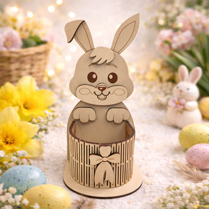 Húsvéti asztaldísz kosárral � Nyuszi - ünnepi díszek, dekorációk - húsvéti díszek és dekorációk - húsvéti kosár - Meska.hu