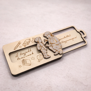 Csúsztatható fa ajándékkártya átadó � Szeretettel Pedagógusnapra - otthon & életmód - papír, írószer - ajándékozás kellékei - pénzátadó doboz - Meska.hu