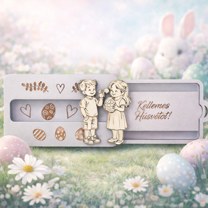 Csúsztatható fa ajándékkártya átadó � Locsoló ajándék - Meska.hu