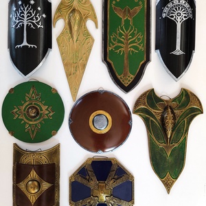 Mini pajzs kollekció, Gyűrűk Ura, A hobbit, falidísz, szülinap, ajándék, Gondor, tünde, Rohan, Mirkwood, Thorin, Numenor - otthon & lakás - dekoráció - fali és függő dekoráció - falra akasztható dekor - Meska.hu
