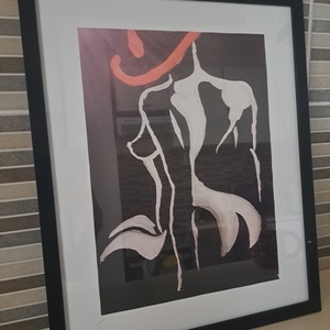 Absztrakt akt nyomat - művészet - grafika & illusztráció - művészi nyomat - Meska.hu