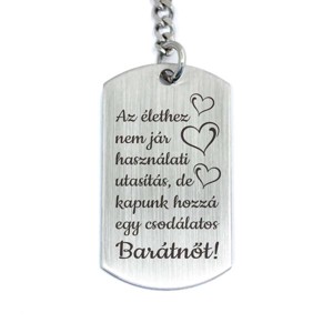 Csodálatos Barátnőt acél medálos kulcstartó, Táska & Tok, Kulcstartó & Táskadísz, Kulcstartó, , MESKA
