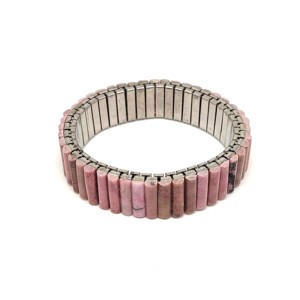 Rodonit rugalmas fém karkötő 15mm, Ékszer, Karkötő, Ásványkarkötő, , MESKA