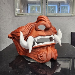 KÉT SZÍNŰ: Oni szamuráj maszk, viselhető, cosplay, szilveszterre, bulizáshoz vagy álarcos bálba - ruha & divat - maszk, arcmaszk - férfi & uniszex - Meska.hu