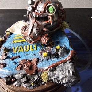 Fallout T-60 mini dioráma, kézzel festve - otthon & életmód - dekoráció - asztal és polc dekoráció - asztaldísz - Meska.hu