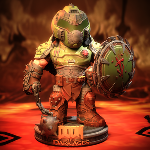 Doom The Dark Ages chibi stílusú, tömör gyantás szobor - otthon & életmód - dekoráció - asztal és polc dekoráció - könyvszobor - Meska.hu