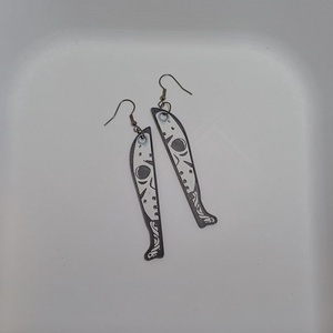 Péntek 13 kés fülbevaló - ékszer - fülbevaló - lógó fülbevaló - Meska.hu