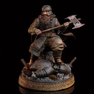 Gimli a törp, A gyűrűk ura karakter, resin szobor, kézzel festve - otthon & életmód - dekoráció - asztal és polc dekoráció - könyvszobor - Meska.hu