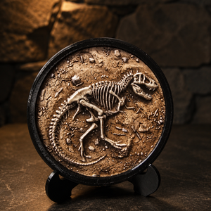 T-rex, dinoszaurusz csontváz, fosszília asztal dísz - Meska.hu