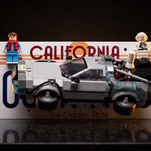 Lego Speed Champions Vissza a jövőbe DeLorean tartó, falra rögzíthető - otthon & életmód - dekoráció - asztal és polc dekoráció - dekorációs tál, tartó - Meska.hu
