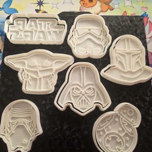 Star Wars sütikiszúró szett  3D nyomtatott (7 db), Otthon & Életmód, Konyhafelszerelés, tálalás, Sütés, főzés, Sütikiszúró, Mindenmás, MESKA