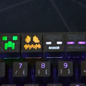 Minecraft Egyedi Keycap- 3D nyomtatott (8 db keycap+switch) - Meska.hu