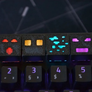 Minecraft Egyedi Keycap- 3D nyomtatott (8 db keycap+switch) - kellékek & szerszámok - szerszámok, eszközök - kiegészítők - Meska.hu