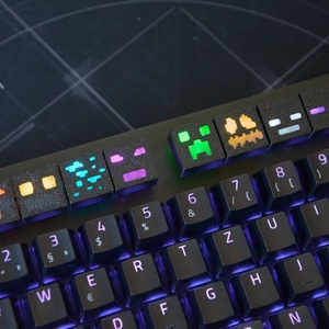 Minecraft Egyedi Keycap- 3D nyomtatott (8 db keycap+switch) - kellékek & szerszámok - szerszámok, eszközök - kiegészítők - Meska.hu