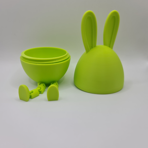 Húsvéti Meglepetés Tojás: Ücsörgő Nyuszi Figura-3D Nyomtatott - otthon & életmód - dekoráció - húsvéti asztaldíszek - Meska.hu