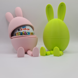 Húsvéti Meglepetés Tojás: Ücsörgő Nyuszi Figura-3D Nyomtatott - otthon & életmód - dekoráció - húsvéti asztaldíszek - Meska.hu