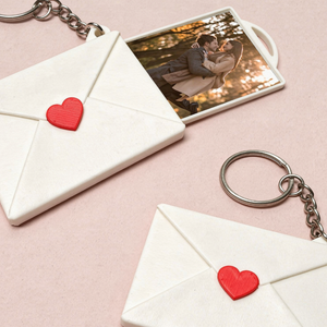 Szerelmes Levél Kulcstartó � Kihúzható Fotóval-3D Nyomtatott - Meska.hu