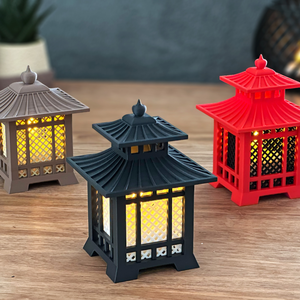 Japán pagoda stílusú mécsestartó-3D Nyomtatott - Meska.hu