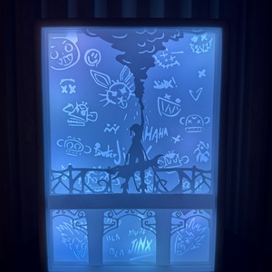 League of Legends � Jinx shadow box lámpa - otthon & életmód - lámpa - asztali lámpa - Meska.hu