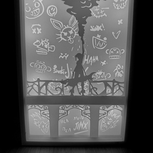 League of Legends � Jinx shadow box lámpa - otthon & életmód - lámpa - asztali lámpa - Meska.hu