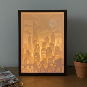  Marvel Bosszúállók Shadow Box lámpa- 3D Nyomtatott - Meska.hu