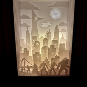  Marvel Bosszúállók Shadow Box lámpa- 3D Nyomtatott - otthon & életmód - lámpa - asztali lámpa - Meska.hu