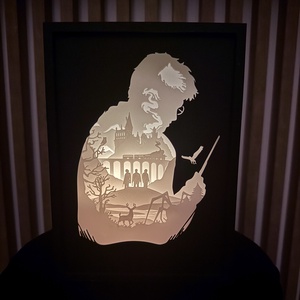 Harry Potter shadow box lámpa - 3D Nyomtatott - otthon & életmód - lámpa - asztali lámpa - Meska.hu